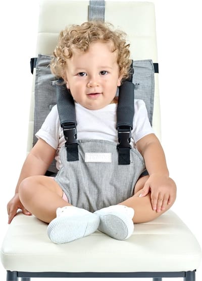 Draagbare kinderstoel voor baby's - kinderstoel en zitverhoger met newborn-bevestiging - opvouwbaar en bruikbaar vanaf de geboorte - comfort- en veiligheidsgordel om aan tafel te eten - geschikt vanaf 6 maanden