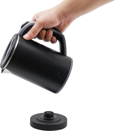 Elektrische Waterkoker - Reis Waterkoker - Snel Water Koken - Compact Draagbaar - 800 Ml Capaciteit - Zwart