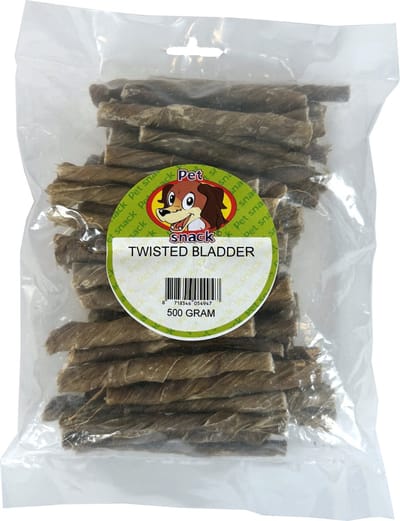 Kauwsnack Petsnack - Blaas Twist 12cm - Hypoallergeen, 500gr, Zonder Kunstmatige Toevoegingen