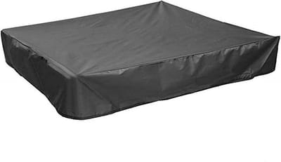 Oxford Cloth Kinderspeelgoed Zandbakhoes - Vierkant met Trekkoord - 59x59 Inch - Tuinzwembadhoes - Buitenwaterdichte UV- en stofbestendige hoes - Veiligheidshoes - Zwart