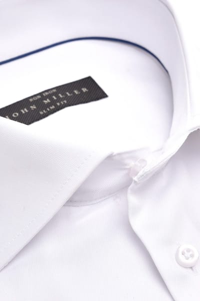 John Miller Overhemd Slim Uni Non Iron Wit / male