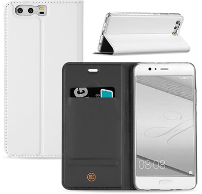 Huawei P10 Plus Hoesje Wit met Opbergvakje