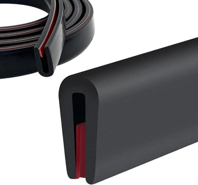 Randbescherming U-profiel - Rubberen strip Zelfklevend - Randafwerking Beschermen - Flexibel EPDM Rubber - 3 meter - Zwart