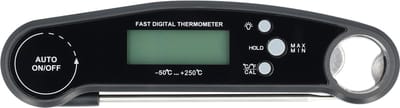 Vleesthermometer | Snel, compact, waterdicht & uitklapbaar | Kookthermometer | Kerntemperatuurmeter | Keuken thermometer
