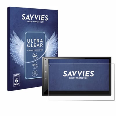 Savvies - Screenprotector voor Pioneer DMH-A340DAB - Folie Beschermfolie transparant 6 Stuks