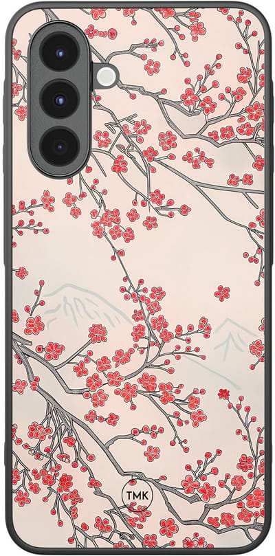 Hoesje geschikt voor Samsung Galaxy A17 - Blossom - Roze - TPU case - Bloemen - Hardcase zwart telefoonhoesje