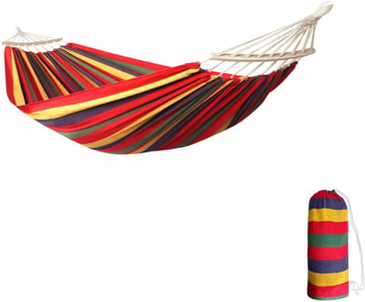 Hangmat met Houten Staven - Bar hangmat - Buiten Ontspannen - Speciaal Ontworpen - 180 x 130 cm - Rood