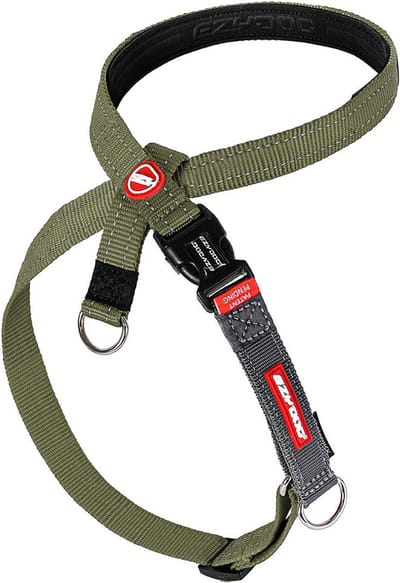 EzyDog Crosscheck Hondentuig - Harnas voor Honden - L - Khaki Groen