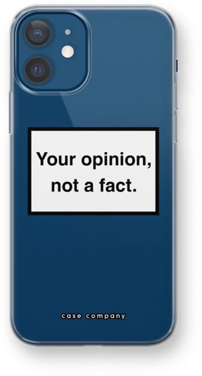 Case Company® - Hoesje geschikt voor iPhone 12 mini hoesje - Your opinion - Soft Cover Telefoonhoesje - Bescherming aan alle Kanten en Schermrand