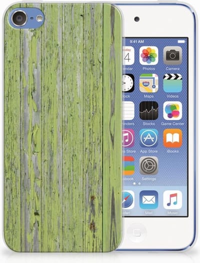 Back Cover voor Apple iPod Touch 5 | 6 Bumper Hoesje Green Wood