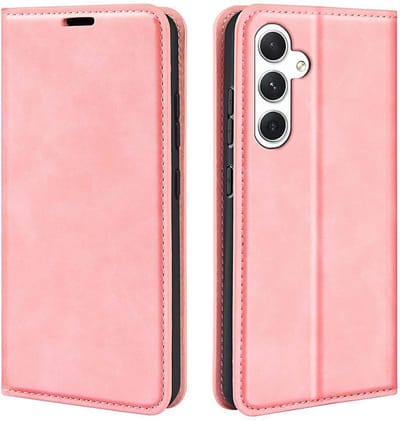 MobyDefend Hoesje - Geschikt voor Samsung Galaxy S24 - Luxe Wallet Bookcase (Magnetische Sluiting) - Roze