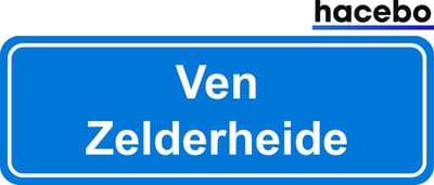 Hacebo - Plaatsnaam Sticker - 29x10 CM - Ven Zelderheide sticker - Verkeersborden sticker - grappige cadeaus - Ven Zelderheide