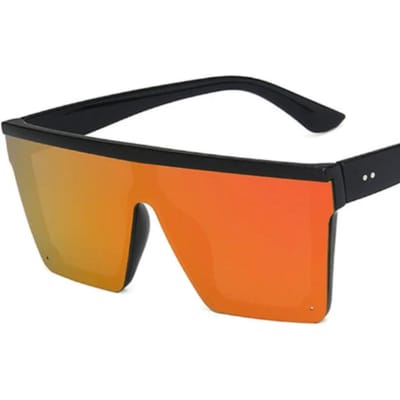 Europese Amerikaanse Trendy Grote Montuur Zonnebril Unisex Retro Straatfotografie Rijden Shades black black