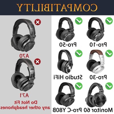 Vervangende Cooling Gel Oorkussens voor OneOdio Hoofdtelefoons, Comfortabele Earpads met Hoge Dichtheid en IJszijde Stof voor Optimale Geluidskwaliteit