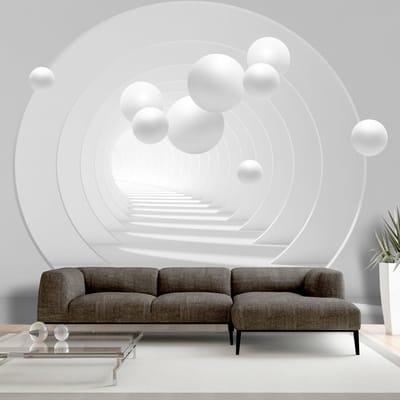 200cm X 140cm - Fotobehang - 3D Tunnel, premium print vliesbehang