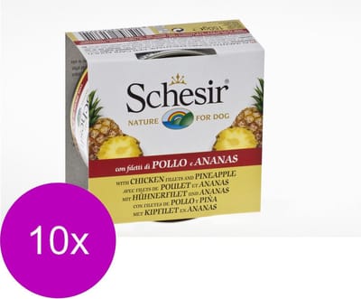 Schesir Hondenvoer Kip - Ananas - 10 x 150 gr - Voordeelverpakking
