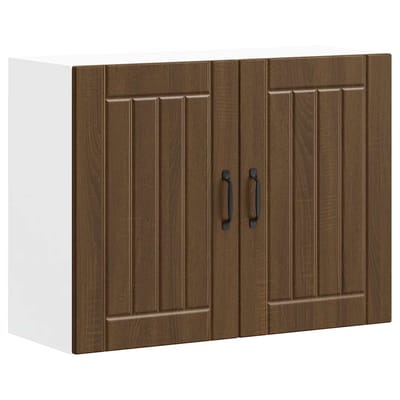 vidaXL - Keukenbovenkast - Lucca - bewerkt - hout - bruin - eikenkleur