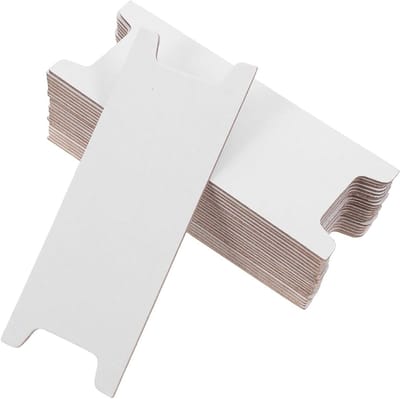 Papieren Garenklossen - Wikkelborden Draad - Handwerk Organiseren - Klitvrije Creativiteit - 12 x 4.5 cm - Wit