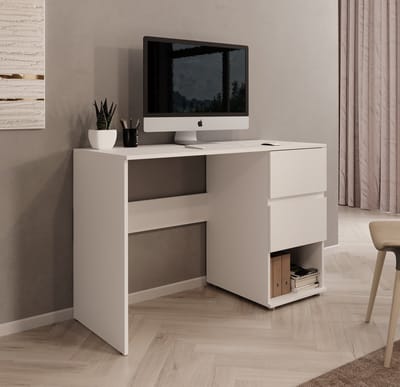 Meubella - Bureau Brussel - Wit - 115 cm