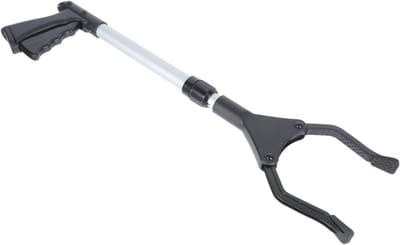 Telescopische aluminium vuilnisopneempincet, handige pincet voor opnemen van vuilnis, compacte en sterke reinigingsinstrument 1 stuk
