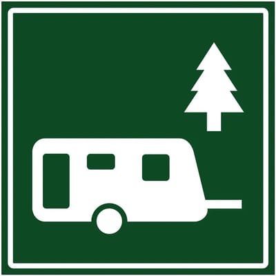 Caravanpark bord | gecoat dibond materiaal | 15 x 15 cm