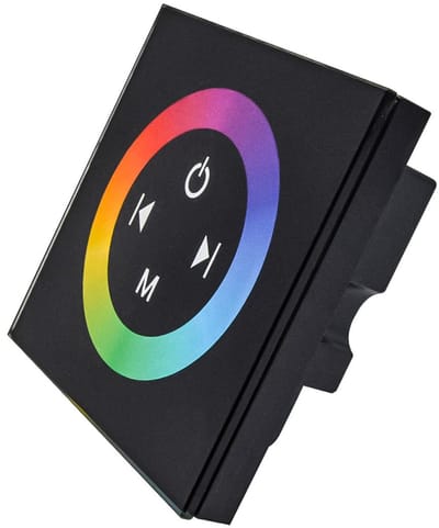 Allecto - Wandgemonteerd Touch Panel - RGB Dimmer - Eenvoudige bediening - Full Color Controller - LED Strip Verlichting - Geschikt voor woning - C...