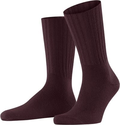 FALKE Nelson eenkleurig wol sokken heren rood - maat 39-42