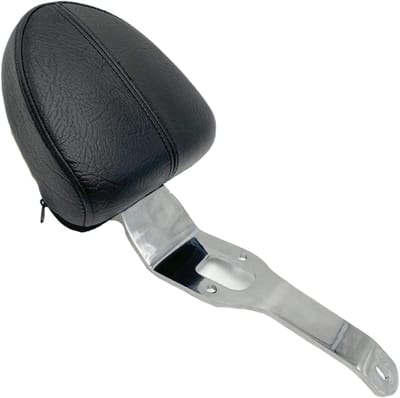 Motorfiets Rugleuning - Passagiers Kussen - Comfortabel Rijden - Duurzaam Kunstleer - 300 g - Zwart