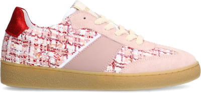 Manfield - Dames - Roze bouclé sneakers - Maat 36