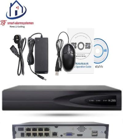 Home-Locking NVR 8CH 1944P-H265 5.0MP 8 uitgangen POE CN-523