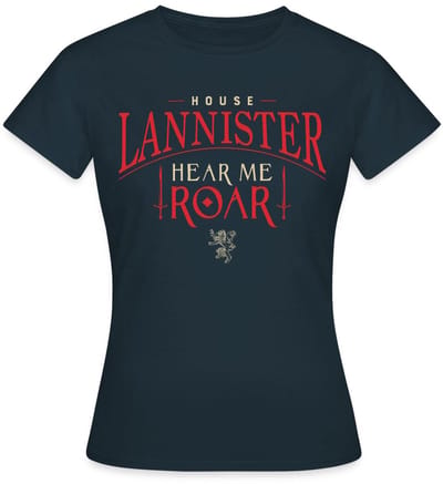 Game Of Thrones Huis Lannister Hear Me Roar T-Shirt Dames