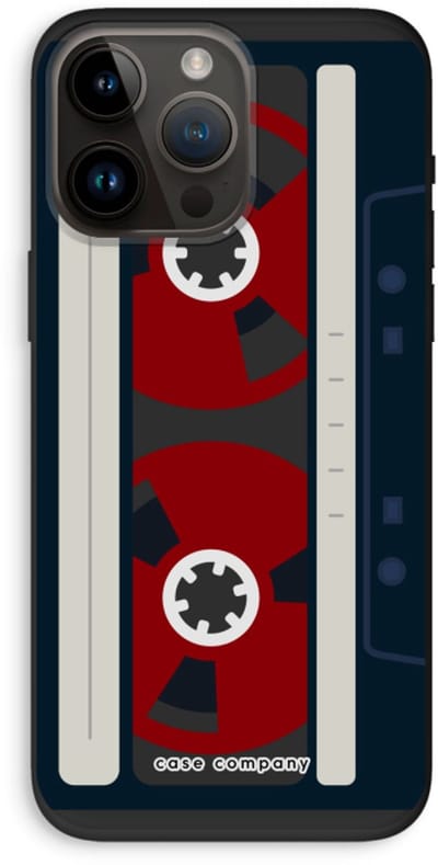Case Company® - Hoesje geschikt voor iPhone 14 Pro Max hoesje - Here's your tape - Biologisch Afbreekbaar Telefoonhoesje - Bescherming alle Kanten en Schermrand