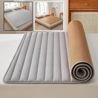 Opvouwbare Futonmatras - Vloerbed Slapen - Ruimte Besparen - Ergonomisch Ontwerp - 120 x 200 cm - Grijs