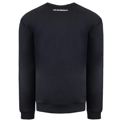 Emporio Armani Heren Zwarte Gewassen Sweater