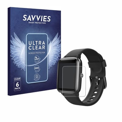 Savvies - Screenprotector voor Fitpolo IP68 - Folie Beschermfolie transparant 6 Stuks