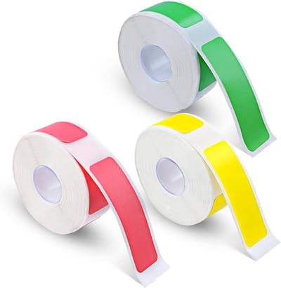 Zelfklevende Labels Waterblauw Transparant, 14mm x 30mm, 210 Stuks, Waterdicht en Geschikt voor Labelprinters, Perfect voor Organiseren en Labelen