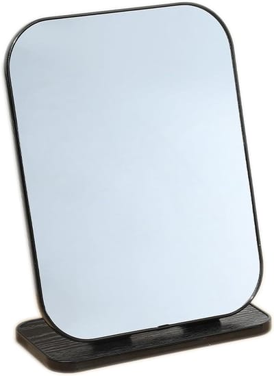 Make-up Spiegel - Tafelspiegel Vanity Spiegel - Make-up Aanbrengen - Enkelzijdig HD Glas - 24 x 33 cm - Zwart