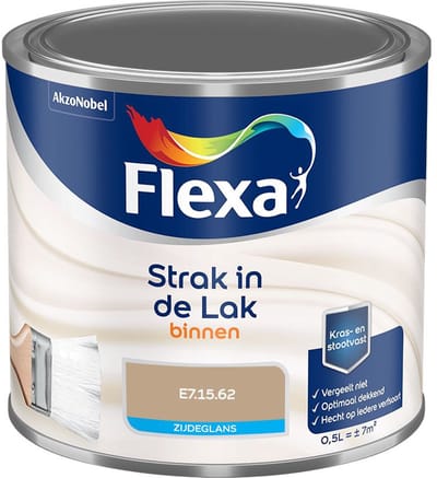 Flexa - Strak In De Lak Binnenlak Zijdeglans - E7.15.62 - Mengverf - 500 Ml