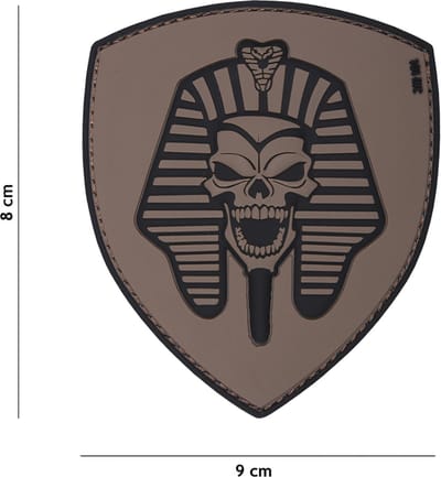 101 Inc Embleem 3D Pvc Farao Skull Grijs  19008