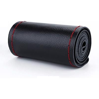 Doe-het-zelf Zachte Vezel Lederen Stuurwielhoezen Universeel Vlechtwerk Auto Stuurwiel Met Naalden En Garen Interieur Accessoires brown