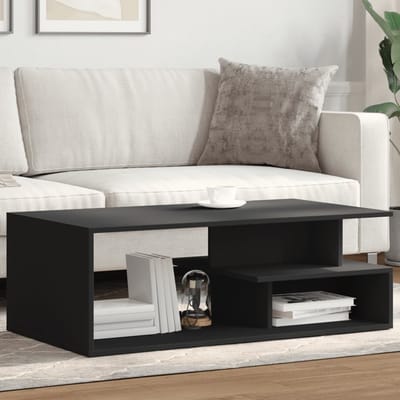 vidaXL - Salontafel - 102x55x35 - cm - bewerkt - hout - zwart