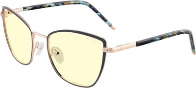 GUNNAR - ERIKA Gaming Bril - Computerbril - Blauw Licht Bril - Blue Light Glasses 0,2 Sterkte - Indigo Gold - Amber