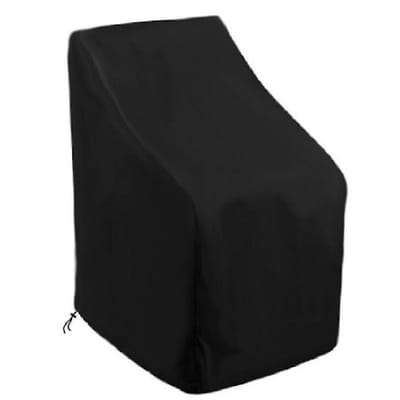 QTTVBTNA - Tuin Stoelhoes Waterdicht - 210D Oxford Beschermhoes - Waterdichte & UV-bescherming - Outdoor Meubel Bescherming - Zwart - 89x89x120/89cm - 1 stuk