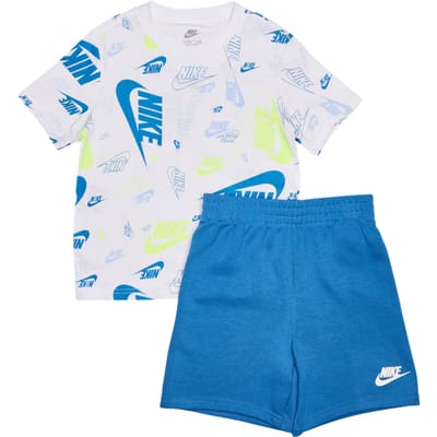 Nike Aop Futura Toss Trainingspakken Peuter - Wit - Maat 92 - 98 CM - Katoen Jersey