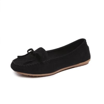 Nieuwe Platte Schoenen Dames Instappers Casual Loafers Dames Strik Mode Suède Mocassins Ballerina's Ondiepe Dames Schoenen 39