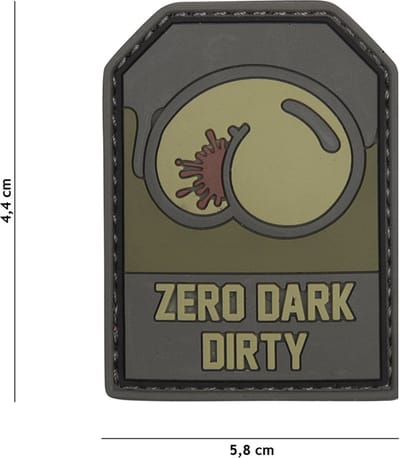 101 Inc Embleem 3D Pvc Zero Dark Dirty Groen  11122
