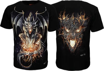 Lucifers's Dragon From Hell T-Shirt - Origineel Design - M