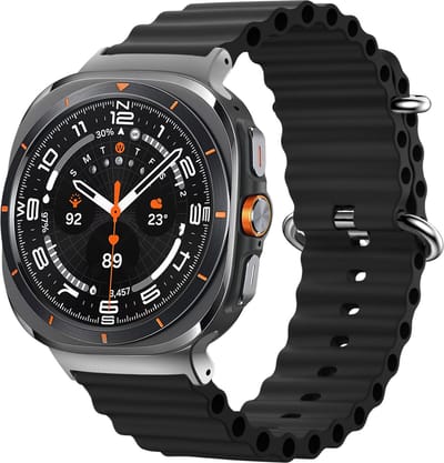 Bandz Ocean siliconen bandje 'Classic' - geschikt voor Samsung Galaxy Watch Ultra 2 (2026) / Ultra (2024/2025) - zwart