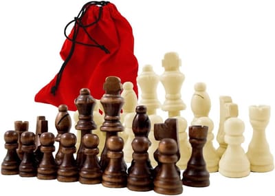 Houten Schaakstukken Set Staunton Design met Koningshoogte 90 mm