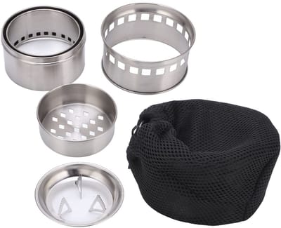 Dailygoods- Barbecue Draagbaar - Vouwbare Picknickkachel - Roestvrij Staal - Voor 1-2 Personen - Geschikt voor Kamperen - Gewicht 418g - Kampeerfornuis
